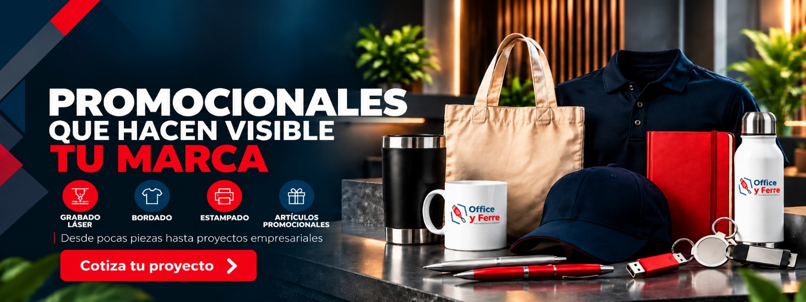 Artículos promocionales personalizados para empresas | Office y Ferre